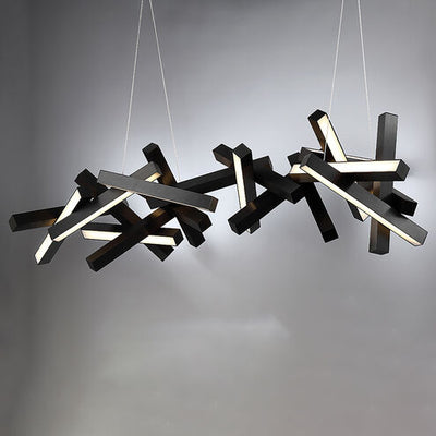 Chaos LED 72 inch Black Chandelier Ceiling Light in 19 Chandelier Modern Forms