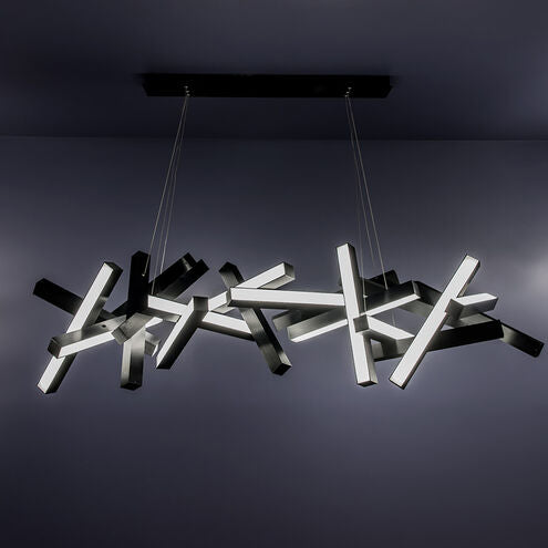 Chaos LED 72 inch Black Chandelier Ceiling Light in 19 Chandelier Modern Forms