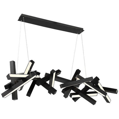 Chaos LED Black Chandelier Ceiling Light in 21, 34in Chandelier Modern Forms