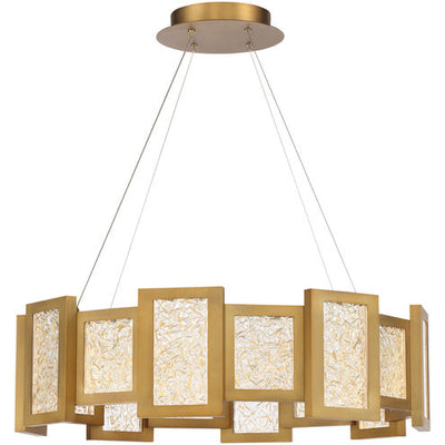 Fury LED 28 inch Aged Brass Chandelier Ceiling Light in 28in. Chandelier Modern Forms