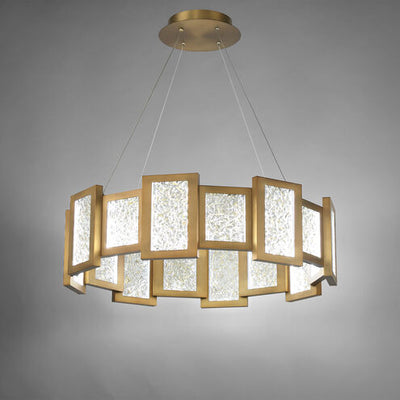 Fury LED 28 inch Aged Brass Chandelier Ceiling Light in 28in. Chandelier Modern Forms