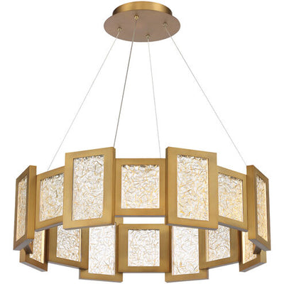 Fury LED 28 inch Aged Brass Chandelier Ceiling Light in 28in. Chandelier Modern Forms