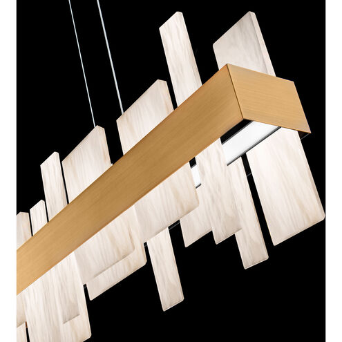 Acropolis LED Linear Chandelier 11 inch Aged Brass Linear Modern Forms