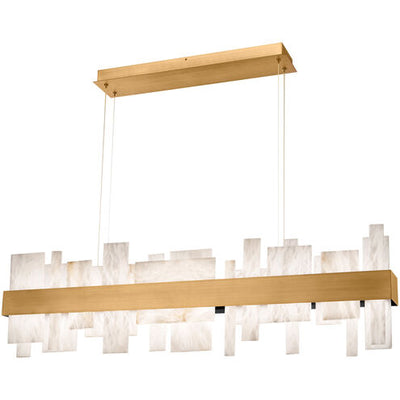 Acropolis LED Linear Chandelier 11 inch Aged Brass Linear Modern Forms