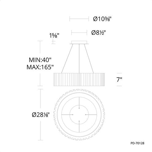 Rhiannon LED 11 inch Aged Brass Chandelier Ceiling Light Chandelier Modern Forms