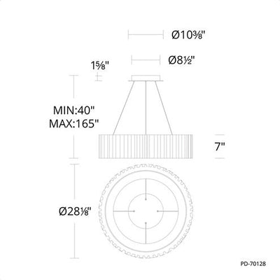Rhiannon LED 11 inch Aged Brass Chandelier Ceiling Light Chandelier Modern Forms