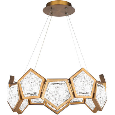 Starlight Starbright LED 11 inch Aged Brass Chandelier Ceiling Light Chandelier Modern Forms