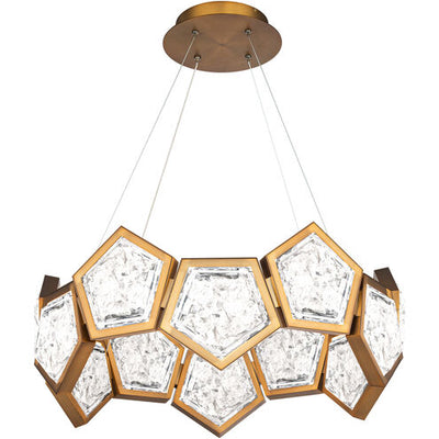 Starlight Starbright LED 11 inch Aged Brass Chandelier Ceiling Light Chandelier Modern Forms