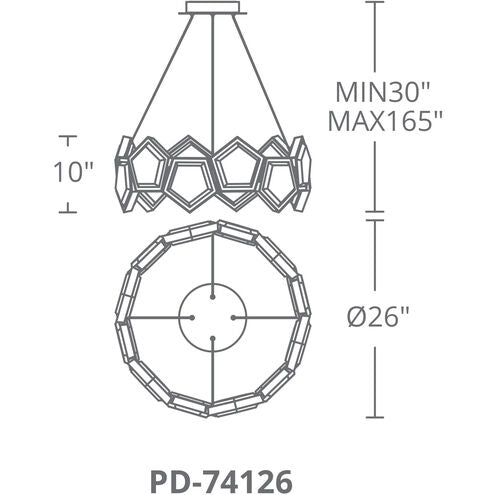 Starlight Starbright LED 11 inch Antique Nickel Chandelier Ceiling Light Chandelier Modern Forms