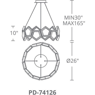 Starlight Starbright LED 11 inch Aged Brass Chandelier Ceiling Light Chandelier Modern Forms