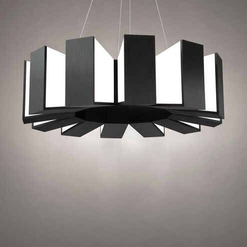 Chronos Pendant Ceiling Light 12 Light 34 inch Black Chandelier Modern Forms