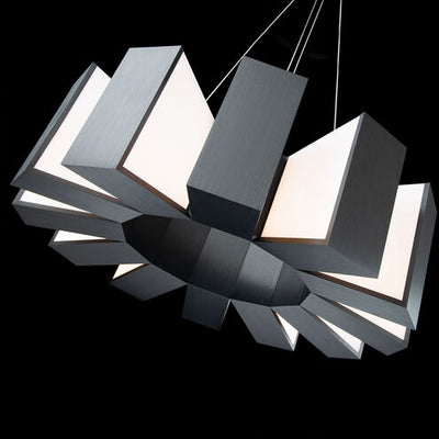 Chronos Pendant Ceiling Light 12 Light 34 inch Black Chandelier Modern Forms
