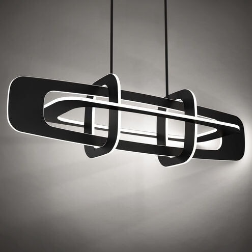 Vesta 8 Light 50.13 inch Black Linear Chandelier Ceiling Light Linear Modern Forms