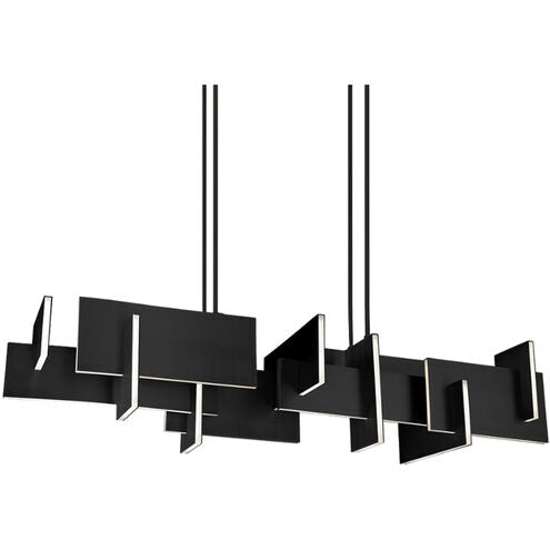 Amari LED Linear Chandelier Ceiling Light 16 inch 1 Light Black Linear Modern Forms