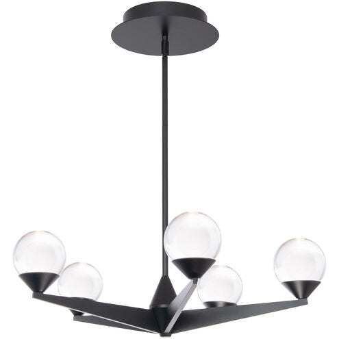 Double Bubble Chandelier Ceiling Light 5 Light 22 inch Black Chandelier Modern Forms