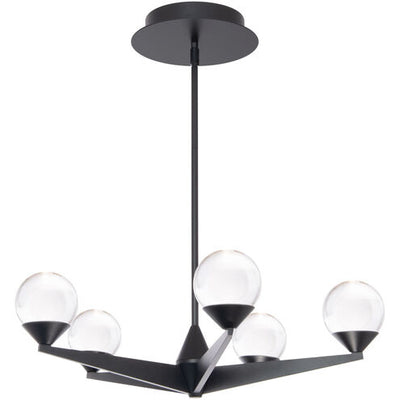 Double Bubble Chandelier Ceiling Light 5 Light 22 inch Black Chandelier Modern Forms