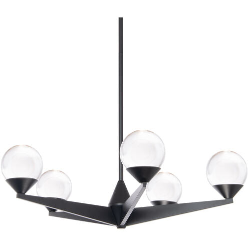 Double Bubble Chandelier Ceiling Light 5 Light 22 inch Black Chandelier Modern Forms