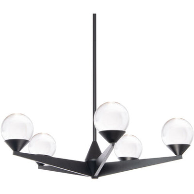 Double Bubble Chandelier Ceiling Light 5 Light 22 inch Black Chandelier Modern Forms