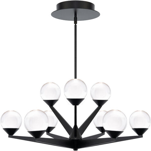 Double Bubble Chandelier Ceiling Light 9 Light 24 inch Black Chandelier Modern Forms