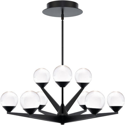 Double Bubble Chandelier Ceiling Light 9 Light 24 inch Black Chandelier Modern Forms
