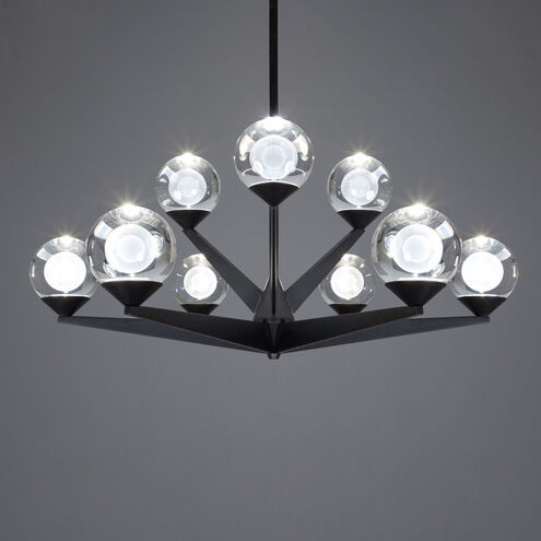 Double Bubble Chandelier Ceiling Light 9 Light 24 inch Black Chandelier Modern Forms