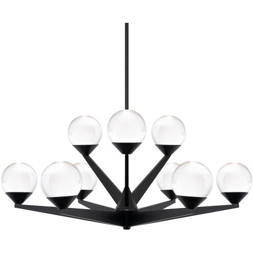 Double Bubble Chandelier Ceiling Light 9 Light 24 inch Black Chandelier Modern Forms