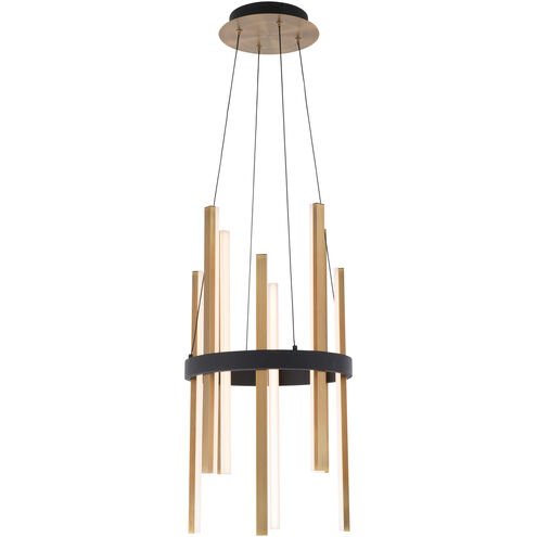 Harmonix LED 14 inch Black Aged Brass Chandelier Ceiling Light in 14in. Chandelier Modern Forms