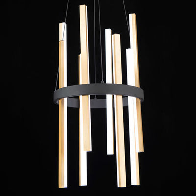 Harmonix LED 14 inch Black Aged Brass Chandelier Ceiling Light in 14in. Chandelier Modern Forms