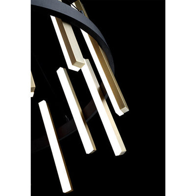 Harmonix LED 24 inch Black Aged Brass Chandelier Ceiling Light in 24in. Chandelier Modern Forms