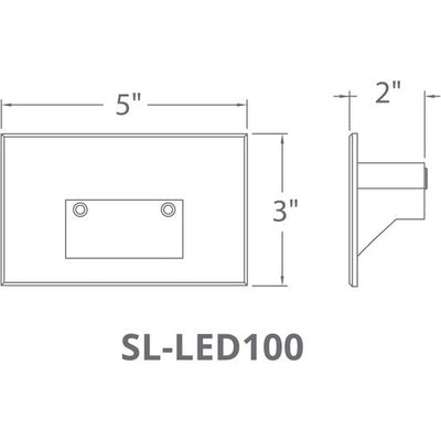 Horizontal Step and Wall Light LED Stainless Steel 120V 3.20 watt Exterior Modern Forms