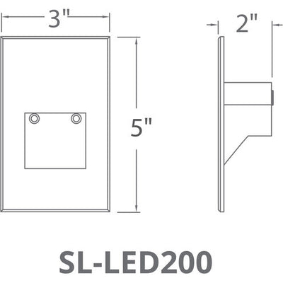 Vertical Step and Wall Light  LED 120V 3.20 watt Black Exterior Modern Forms