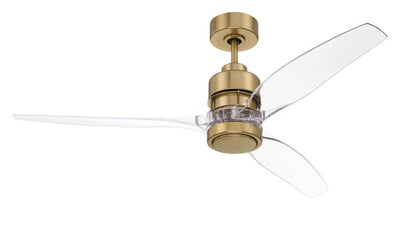 52" Sonnet WiFi in Satin Brass w/ Clear Acrylic Blades Ceiling Fan CRAFTMADE