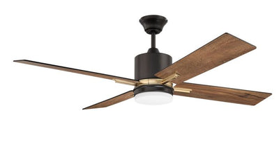 52" Teana in Flat Black/Satin Brass w/ Flat Black/Mesquite Blades Ceiling Fan CRAFTMADE