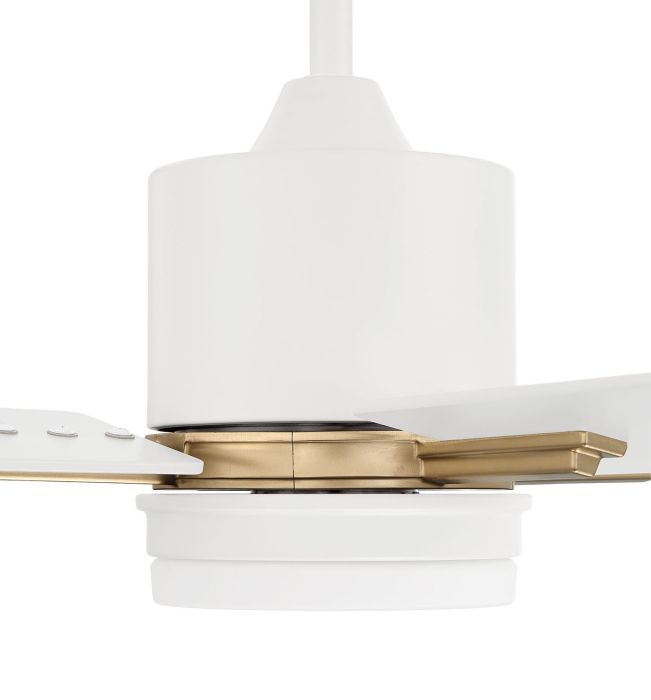 52" Teana in White/Satin Brass w/ White Blades Ceiling Fan CRAFTMADE