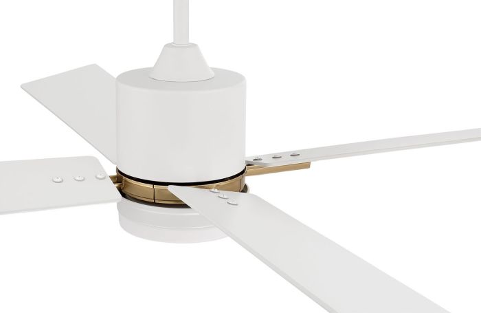 52" Teana in White/Satin Brass w/ White Blades Ceiling Fan CRAFTMADE