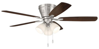 52" Wheeler 3-Light in Brushed Polished Nickel w/ Driftwood/Walnut Blades Ceiling Fan CRAFTMADE