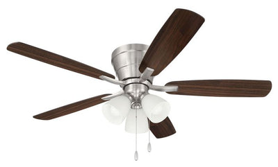 52" Wheeler 3-Light in Brushed Polished Nickel w/ Driftwood/Walnut Blades Ceiling Fan CRAFTMADE