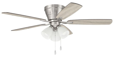 52" Wheeler 3-Light in Brushed Polished Nickel w/ Driftwood/Walnut Blades Ceiling Fan CRAFTMADE