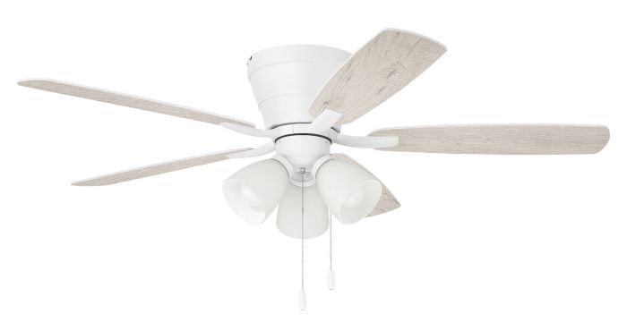 52" Wheeler 3-Light in White w/ White/Washed Oak Blades Ceiling Fan CRAFTMADE