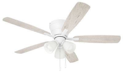 52" Wheeler 3-Light in White w/ White/Washed Oak Blades Ceiling Fan CRAFTMADE