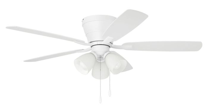 52" Wheeler 3-Light in White w/ White/Washed Oak Blades Ceiling Fan CRAFTMADE