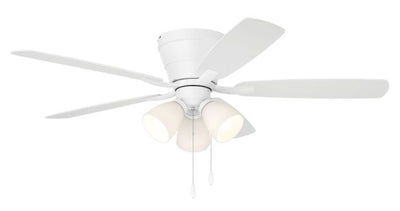 52" Wheeler 3-Light in White w/ White/Washed Oak Blades Ceiling Fan CRAFTMADE