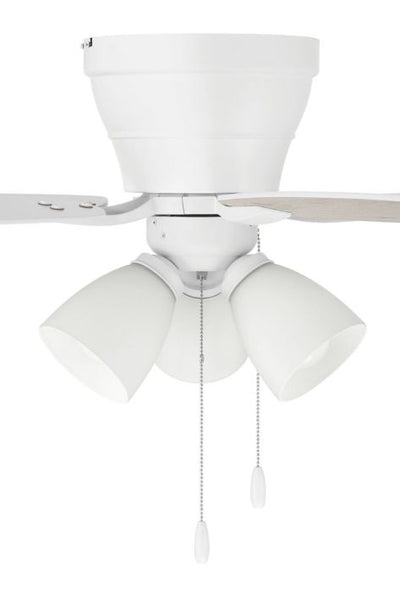 52" Wheeler 3-Light in White w/ White/Washed Oak Blades Ceiling Fan CRAFTMADE