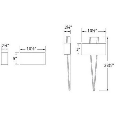 Palladian ADA Wall Sconce Wall Light in 10in LED 3 inch Polished Nickel Wall Sconce Modern Forms
