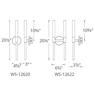 Magic Wall Sconce Wall Light in 20in LED 5 inch Black Wall Sconce Modern Forms