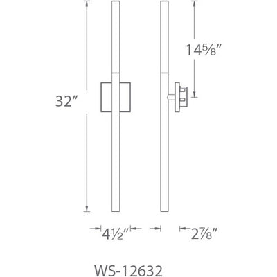 Magic Wall Sconce Wall Light in 32in LED 5 inch Black Wall Sconce Modern Forms