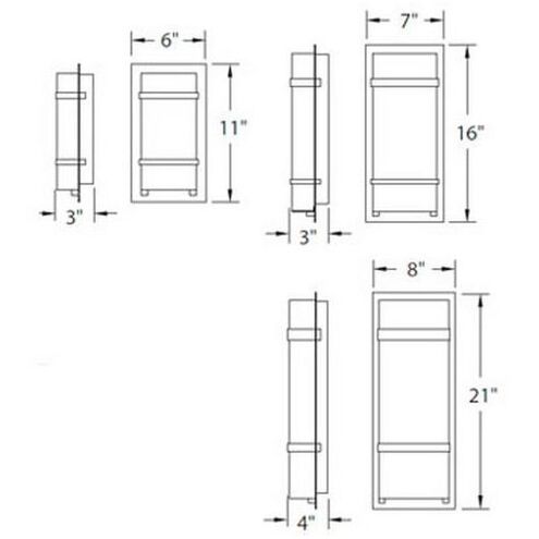 Phantom LED Bronze Outdoor Wall Light 16in Exterior Modern Forms