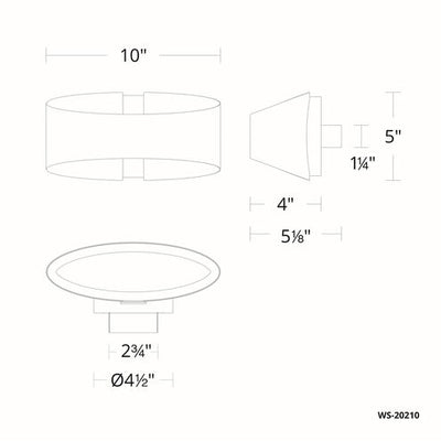 Swerve 1 Light 4 inch Bronze-Brushed Brass ADA Wall Sconce Wall Light Wall Sconce Modern Forms