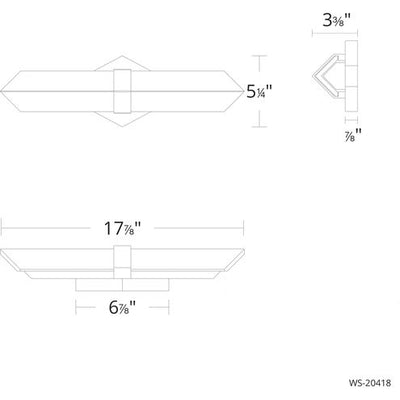 Javelin 1 Light 18 inch Brushed Nickel Bath Vanity Light Wall Light Bath and Vanity Modern Forms