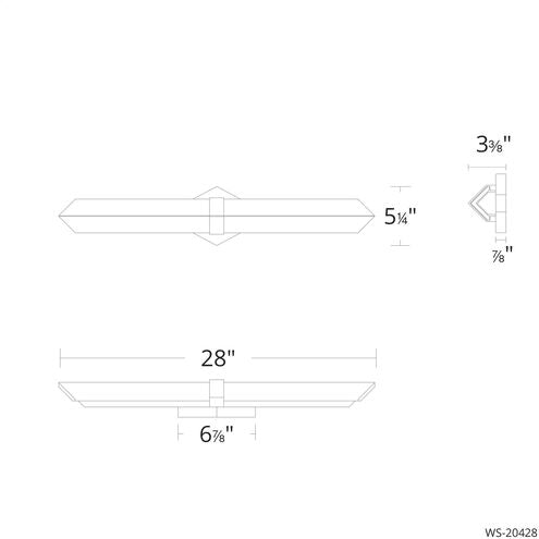 Javelin 1 Light 28 inch Brushed Nickel Bath Vanity Light Wall Light Bath and Vanity Modern Forms